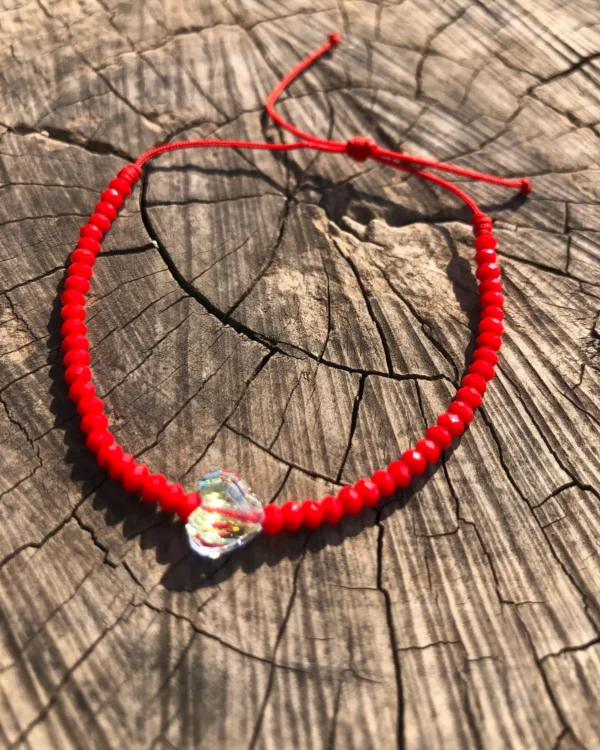 Pulsera Roja Corazón Swarovski