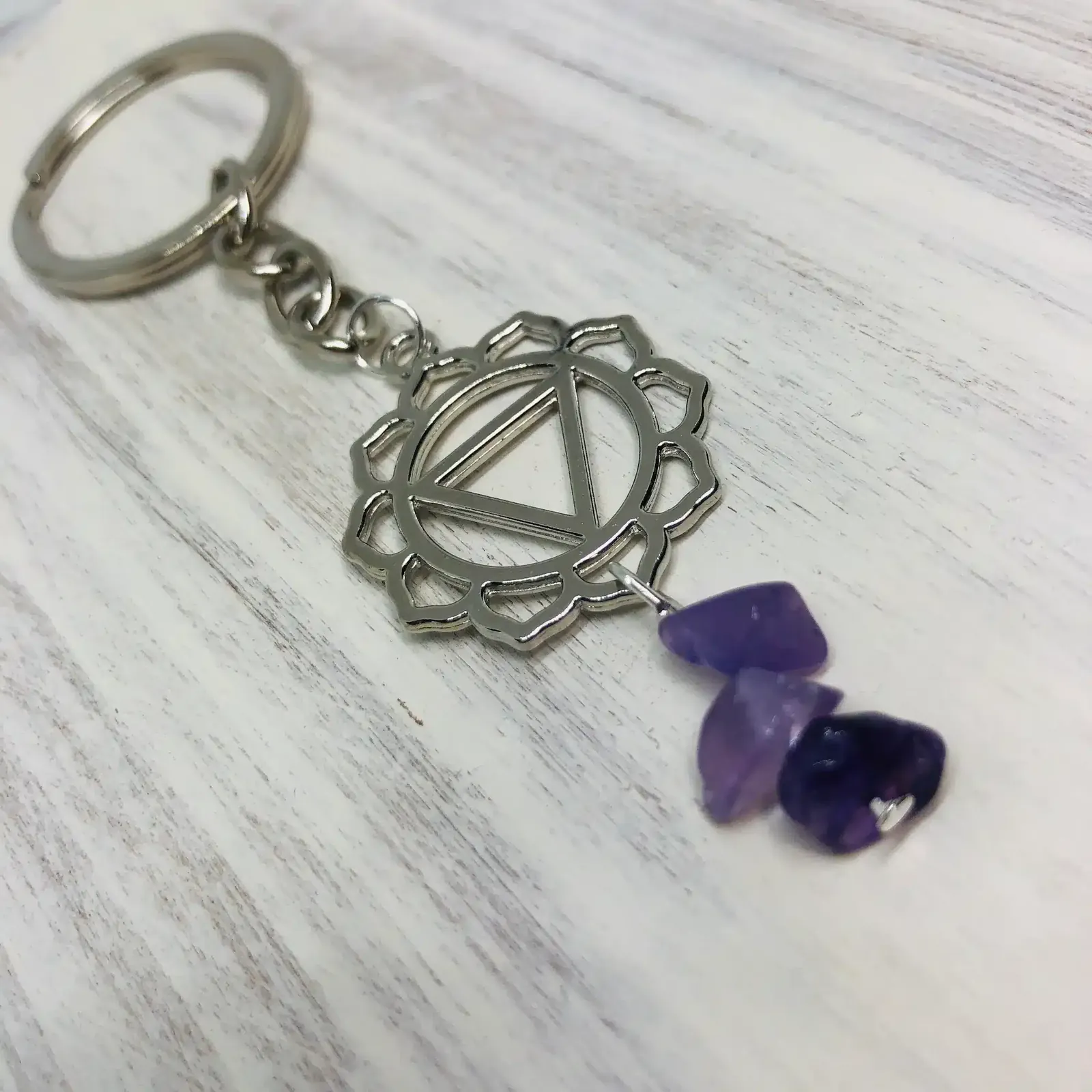 Llavero Amatista y Chakra Armonía