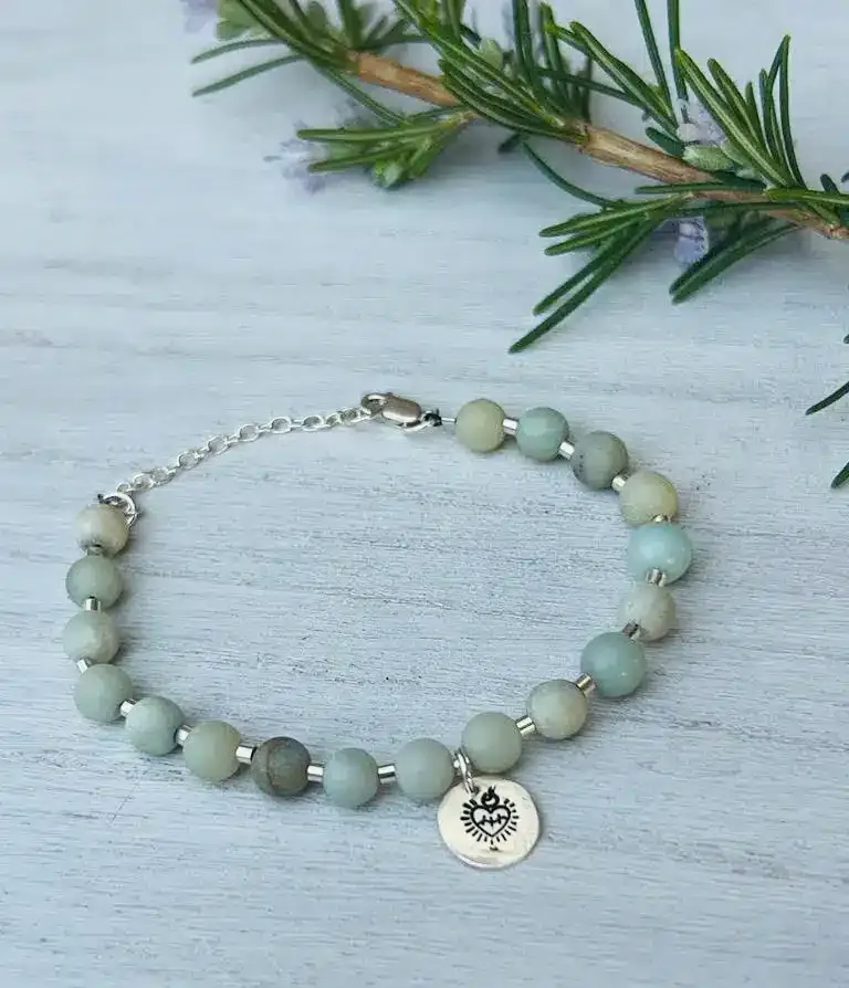 Pulsera de piedras naturales y plata 925